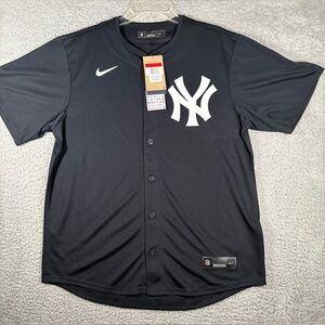 New York Yankees Baseball Nike Jersey Mens Large Engineered MLB Black